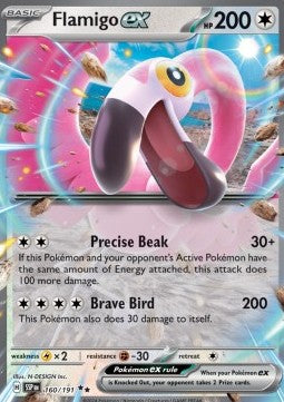 SCARLET AND VIOLET, Surging Sparks - 160/191 : Flamigo ex (Half Art)