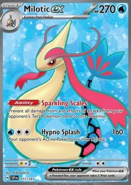 SCARLET AND VIOLET, Surging Sparks - 217/191 : Milotic ex (Full Art)