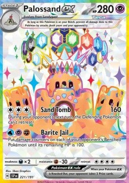 SCARLET AND VIOLET, Surging Sparks - 221/191 : Palossand ex (Full Art)