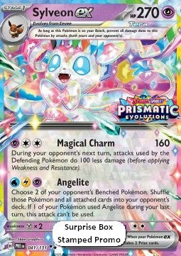 Scarlet & Violet, Prismatic Evolutions - 041/131 : Sylveon ex (Half Art) (Stamped)