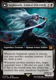 MTG - FINAL FANTASY - 0451 : Sephiroth, Fabled SOLDIER // Sephiroth, One-Winged Angel (Non Foil) (Borderless)