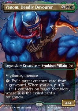 MTG - Marvel's Spider-Man - 0022 : Venom, Deadly Devourer (Non Foil) (Borderless)