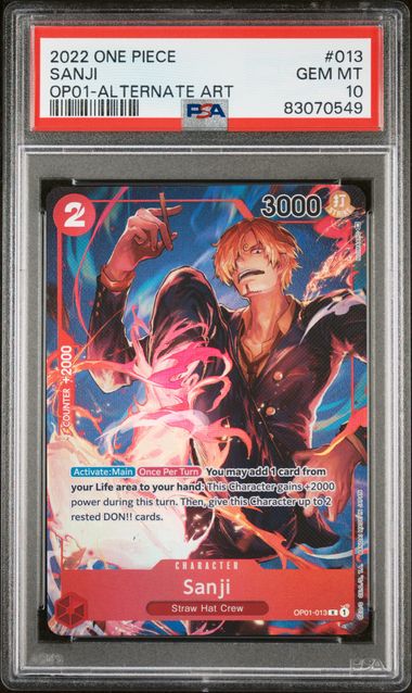 PSA - One Piece - Romance Dawn - OP01-013 : Sanji (Parallel) - PSA 10 (8054286516471)