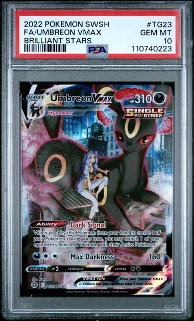 PSA - Pokemon - SwSh, Brilliant Stars - TG23/TG30 : Umbreon VMAX (Alt Art) - PSA 10