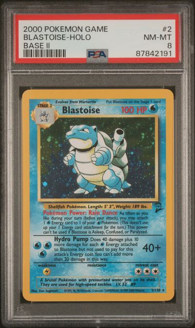 PSA - Pokemon - Base Set 2 - 003/082 : Blastoise - PSA 8