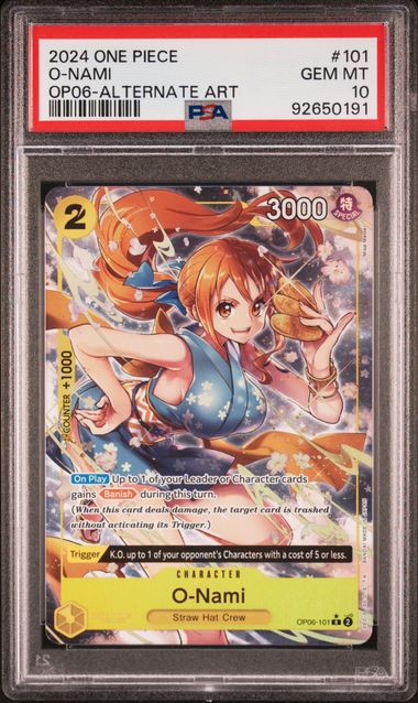 PSA - One Piece - Wings of the Captain - OP06-101 : O-Nami (Parallel) - PSA 10 (8370563481847)