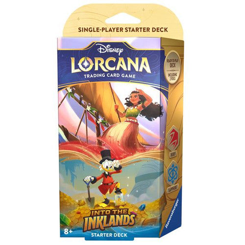 Disney Lorcana Card Game - Into the Inklands - Starter Deck - Ruby & Sapphire (Moana & Scrooge) (8093741613303)