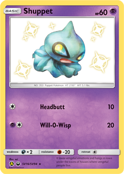 SUN AND MOON, Hidden Fates - SV16/SV94 : Shuppet (Shiny Vault) (7921557438711)