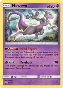 SUN AND MOON, Black Star Promo - SM214 : Mewtwo (Holo) (7952138633463)