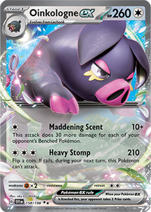 SCARLET AND VIOLET, Base Set - 158/198 : Oinkologne ex (Half Art) (7952104718583)