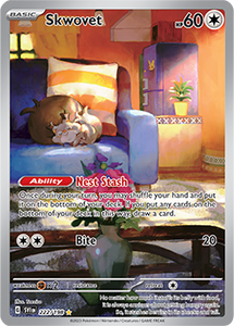 SCARLET AND VIOLET, Base Set - 222/198 : Skwovet (Full Art) (7959710138615)