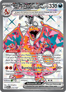 SCARLET AND VIOLET, Obsidian Flames - 215/197 : Charizard ex (Full Art) (7961795952887)