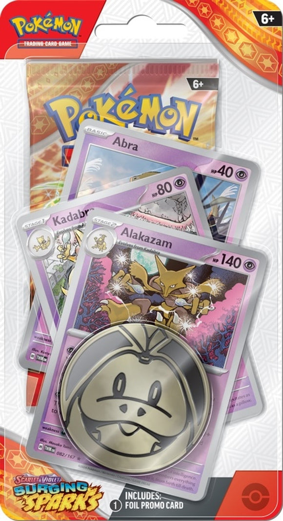 Pokemon - Premium Checklane Blister: (Alakazam) - Scarlet & Violet Surging Sparks (14875389231485)