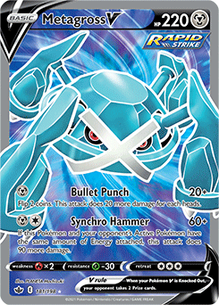 SWORD AND SHIELD, Chilling Reign - 181/198 : Metagross V (Full Art) (7959703027959)