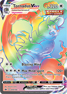 SWORD AND SHIELD, Chilling Reign - 209/198 : Tornadus VMAX (Rainbow Rare) (7959703683319)