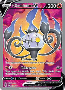 SWORD AND SHIELD, Fusion Strike - 247/264 : Chandelure V (Full Art) (7946559160567)