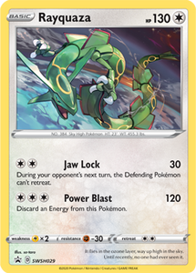 Sword and Shield, Black Star Promo - SWSH029 : Rayquaza (holo) (6084274323622) (7950603059447)