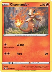 Sword and Shield, Black Star Promo - SWSH092 : Charmander (holo) (7952138928375)