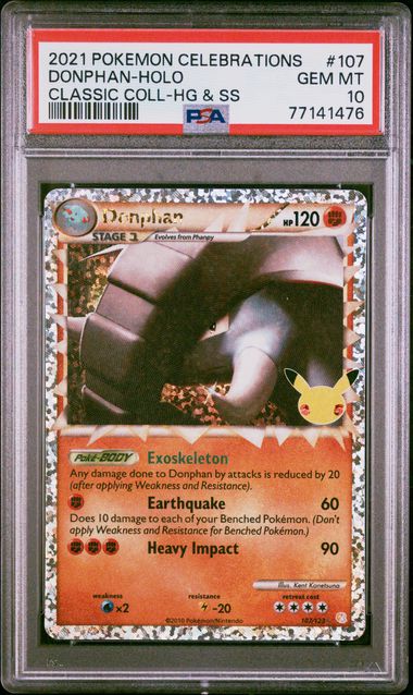 PSA - Pokemon - Celebrations - 107/123 : Donphan (Holo) - PSA 10 (8404920172791)