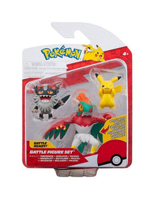 Pokemon - Battle Figure Set - Pikachu , Perrserker & Hawlucha (9511334772983)