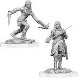 Dungeons & Dragons - WizKids - Half-Elf Rogue Female (Unpainted) - Nolzur's Marvelous Minitaures