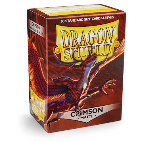 Dragon Shield - Crimson - Classic Size Sleeves (Matte) (100ct) (9534573314295)