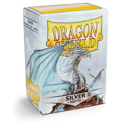 Dragon Shield - Silver - Classic Size Sleeves (Matte) (100ct) (8002255388919)