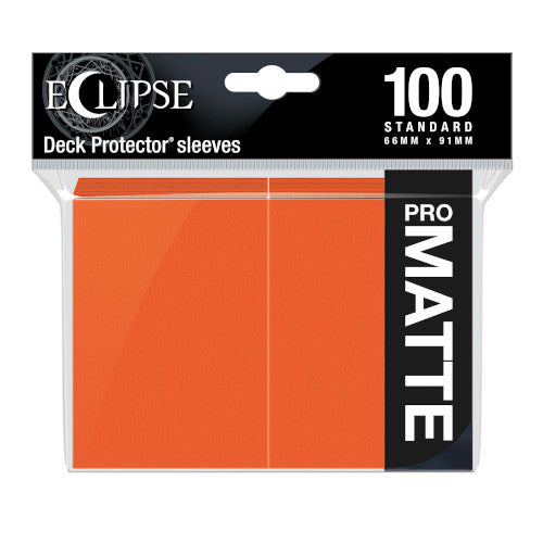 Sleeves - Pumpkin Orange - Ultra Pro - Eclipse - Standard Size - Matte - 100ct (8084792475895)