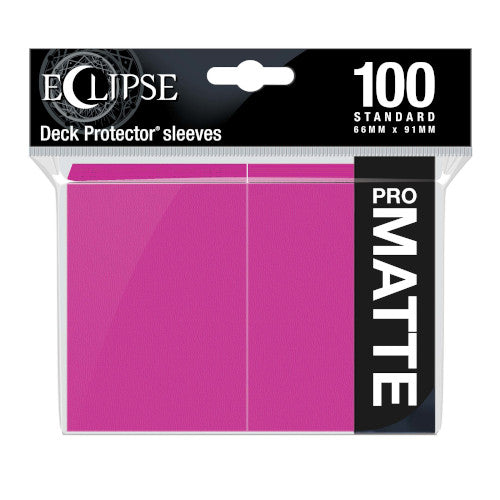 Sleeves - Hot Pink - Ultra Pro - Eclipse (Matte) - Standard Size - 100ct (8127720358135)