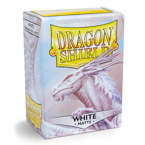 Dragon Shield - White - Classic Size Sleeves (Matte) (100ct) (8240097919223)