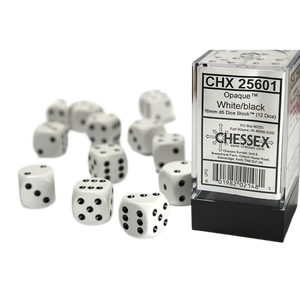 Warhammer - 16mm Dice Cube - White/Black (9530871578871)