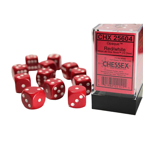 Warhammer - 16mm Dice Cube - Red/White (9530870038775)