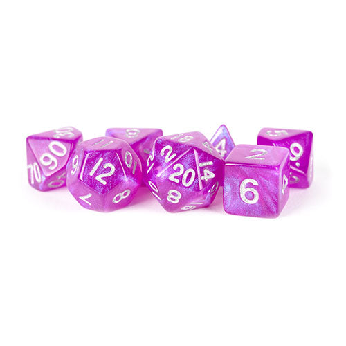 Fanroll - 16mm Acrylic Poly Dice Set - Stardust Purple