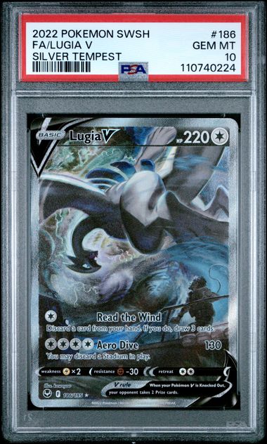 PSA - Pokemon - Shining Fates - 186/195 : Lugia V (Alt Art) - PSA