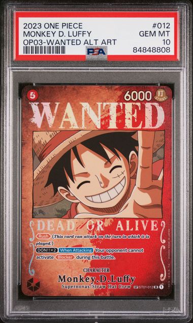 PSA - One Piece - Pillars of Strength - ST01-012 : Monkey.D.Luffy (Parallel) - PSA 10 (8071501971703)