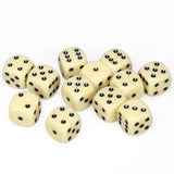 Chessex - 16mm Dice Cube - Opaque - Ivory/Black