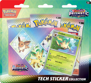 Pokemon - Leafeon - Tech Sticker - 3 Pack Blister - Scarlet & Violet Prismatic Evolutions (14824473756029)