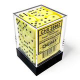 Chessex - 12mm D6 Dice Block - Opaque Pastel - Yellow/Black