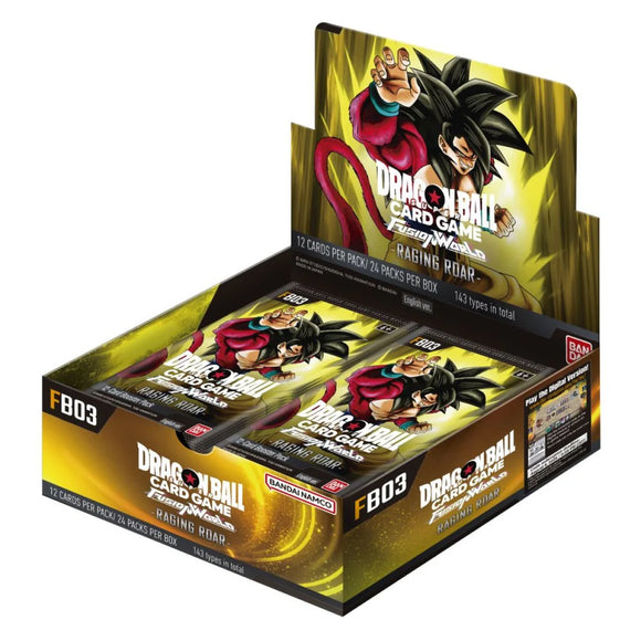 Dragon Ball Super Card Game - FB03 Fusion World - Raging Roar - Booster Box - (24 Packs) (8295546159351)