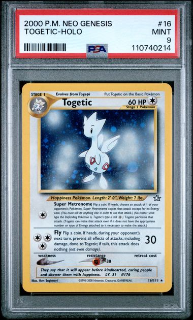 PSA - Pokemon - Neo - Genesis - 016/111 : Togetic (Unlimited) - PSA 9