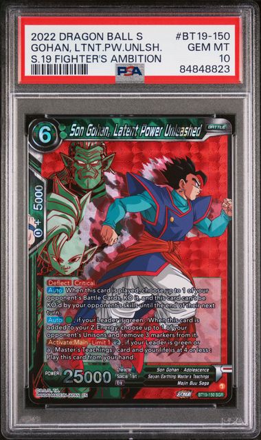 PSA - Dragon Ball Super - Fighter's Ambition - BT19-150 : Son Gohan, Latent Power Unleashed (SPR) - PSA 10 (1st Edition) (8071515734263)