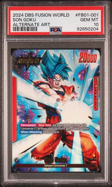 PSA - Dragon Ball Super - Awakened Pulse - FB01-001 : Son Goku (SCR) (Alt Art) - PSA 10 (8370555322615)
