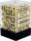 Chessex - 16mm Dice Cube - Opaque - Ivory/Black