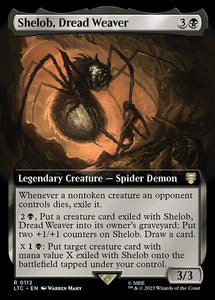 MTG - LOTR: Tales of Middle Earth - Commander - 0112 : Shelob, Dread Weaver (Borderless) (7945476931831)