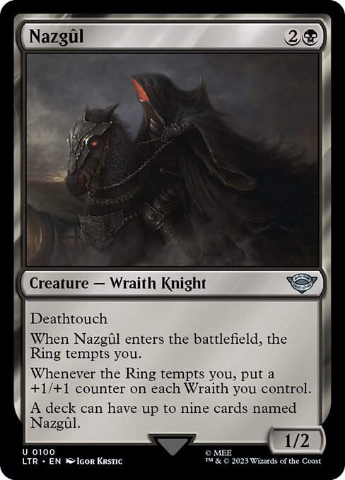 MTG - LOTR: Tales of Middle Earth - 0100 : Nazgul (Foil) (7945472540919)