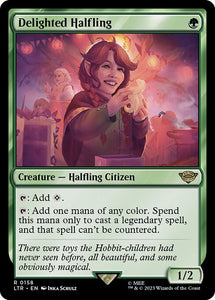 MTG - LOTR: Tales of Middle Earth - 0158 : Delighted Halfling (Foil) (7945478308087)