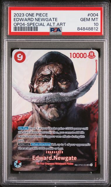 PSA - One Piece - Kingdoms of Intrigue - OP02-004 : Edward Newgate (Parallel) - PSA 10 (8071490240759)