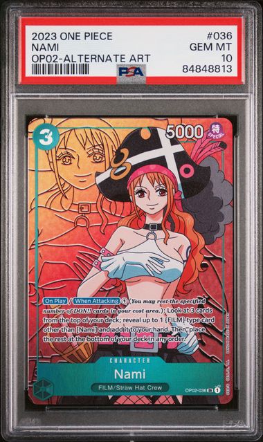 PSA - One Piece - Paramount War - OP02-036 : Nami (Parallel) - PSA 10 (8071499579639)