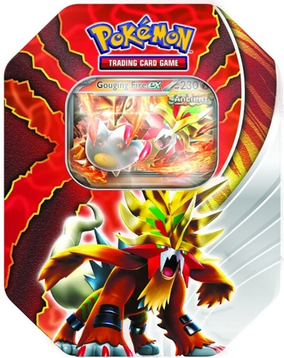 Pokemon - Gouging Fire ex - Paradox Destinies - Tin (9528347427063)