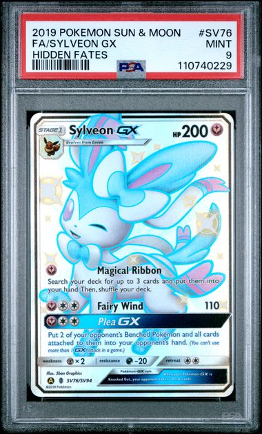 PSA - Pokemon - Sun & Moon, Hidden Fates - SV76/SV94 : Sylveon GX (Full Art) - PSA 9